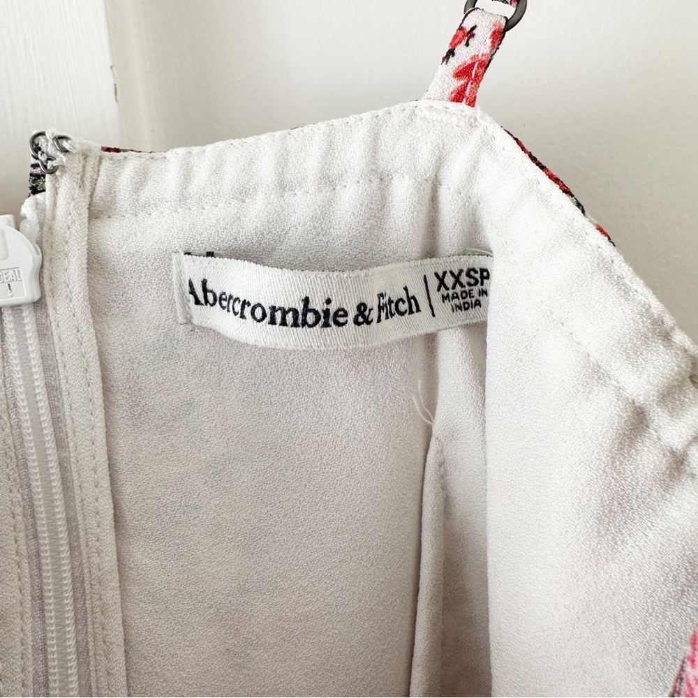 Abercrombie Red Floral Twist Front Mini Dress - image 5